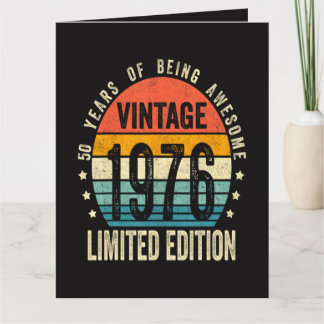 50th Birthday Vintage 1976 Limited Edition Card