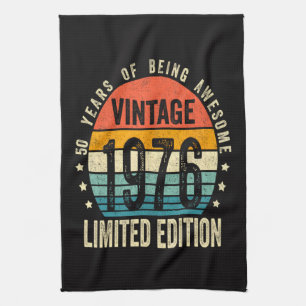 50th Birthday Vintage 1976 Limited Edition Tea Towel