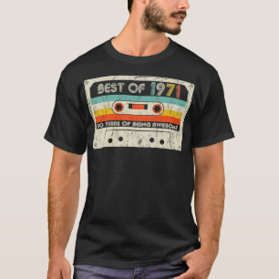 50th Birthday Vintage Best Of 1971 Retro Cassette T-Shirt