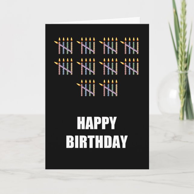 50th Birthday with Candles Card (Front)