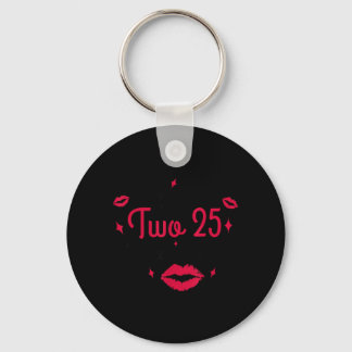 50th Birthday Women Quote More Fun Than Two 25 Key Ring
