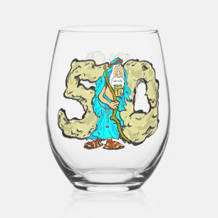 50th Birthday You Still Rock Abraham Wine Glass