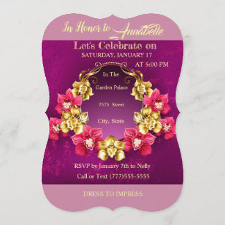 50th Blessed & Highly Favored Birthday Invitation