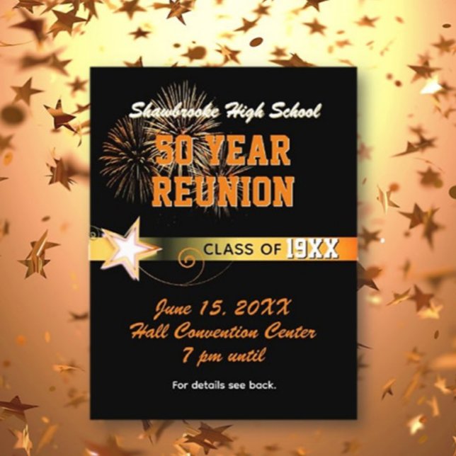  50th Class Reunion Invite Postcard (Creator Uploaded)