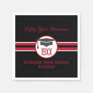 50th Class Reunion party napkins