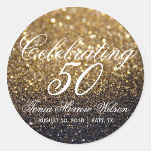 50th classic round sticker