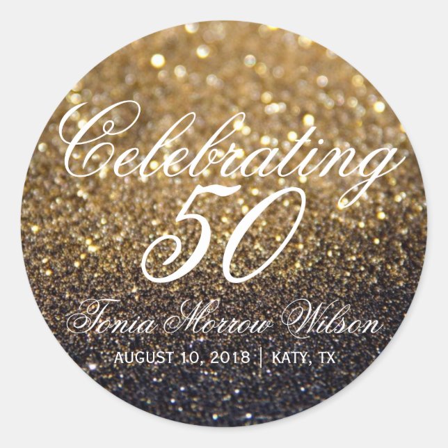 50th classic round sticker (Front)