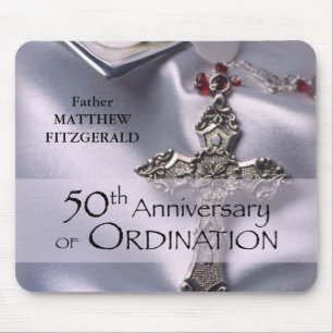 50th Custom Name Ordination Anniversary Chalice Mouse Pad