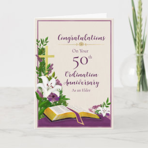 50th Elder Ordination Anniversary Congratulations Card