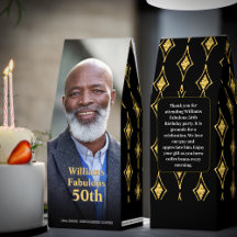 50th Fabulous Birthday Thank You Party  Favours 