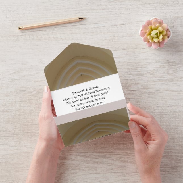 50th gold wedding anniversary invitation   (Video)