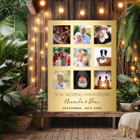 50th gold wedding anniversary photo collage