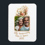 50th Gold Wedding Anniversary Photo Keepsake Magnet<br><div class="desc">This customised magnet is the perfect way to celebrate your wedding milestone with your favourite personalised photo for a timeless keepsake for years to come.</div>