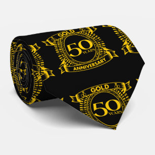 50th Gold Wedding Anniversary Tie