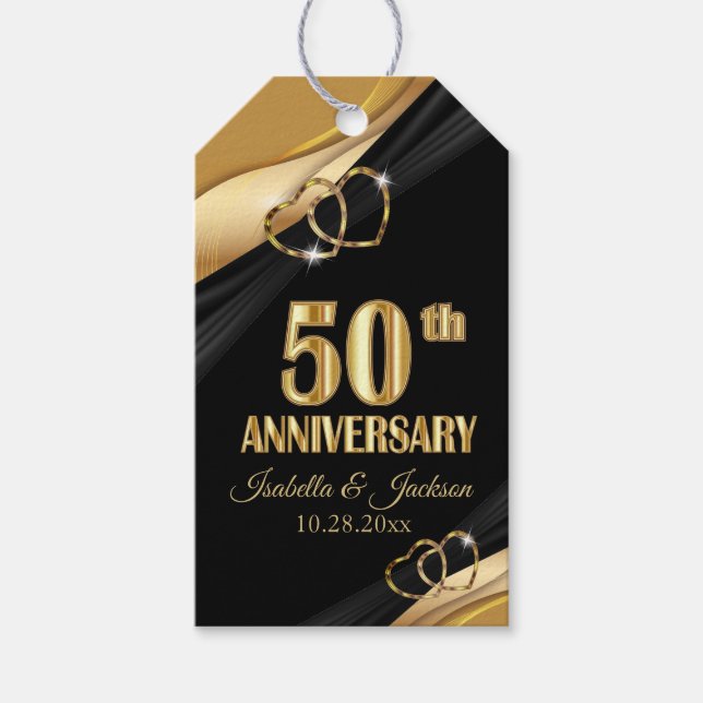 50th Golden Anniversary  Gift Tags (Front)