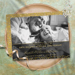 50th Golden Anniversary Save the Date Photo Announcement Postcard<br><div class="desc">Personalise with your special photo and fifty years golden wedding anniversary save the date information in chic lettering. Designed by Thisisnotme©</div>