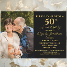 50th Golden Anniversary Surprise Party Glitter