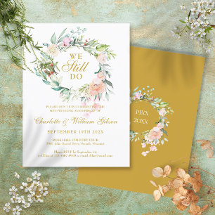 50th Golden Anniversary We Still Do Vow Renewal  Invitation Postcard