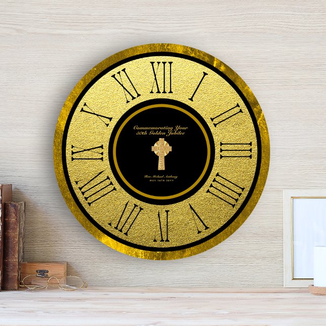 50th Golden Jubilee Ordination Anniversary CUSTOM  Large Clock (Creator Uploaded)