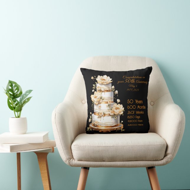 50th Golden Wedding Anniversary  Cushion (Chair)