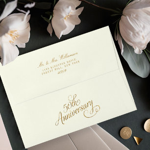50th Golden Wedding Anniversary Envelope