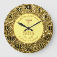 50th Golden Wedding Anniversary Gold Religious Lar