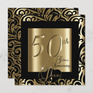 50th Golden Wedding Anniversary Invitation