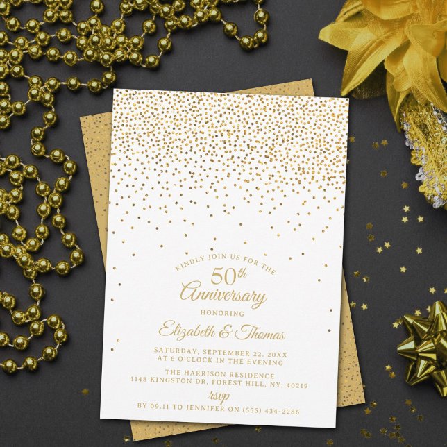 50th Golden Wedding Anniversary Invitation (Creator Uploaded)