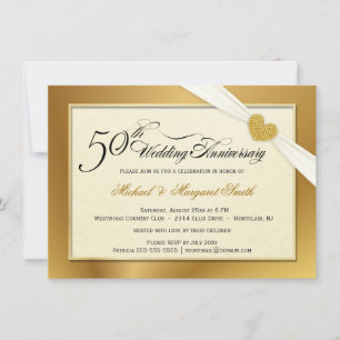 50th Golden Wedding Anniversary Invitations