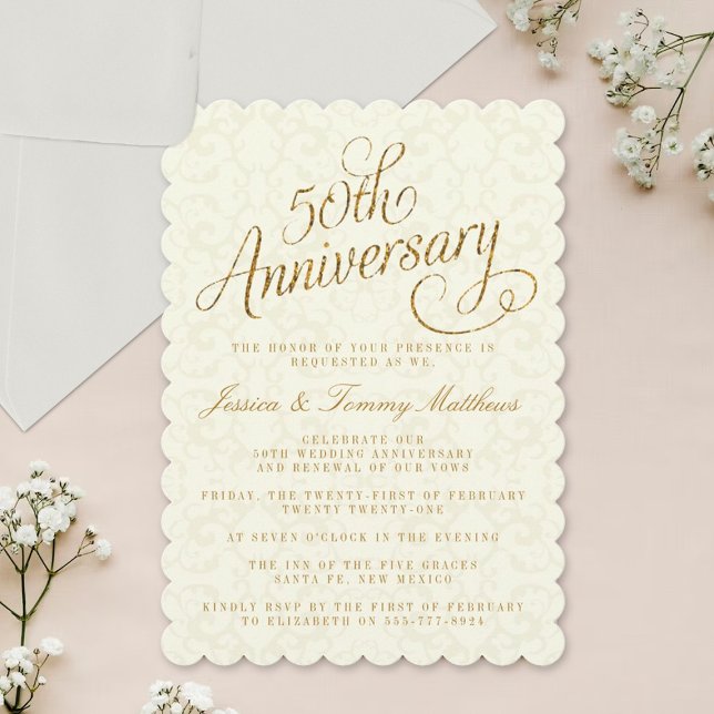 50th Golden Wedding Anniversary Invitations (Creator Uploaded)