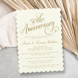 50th Golden Wedding Anniversary Invitations