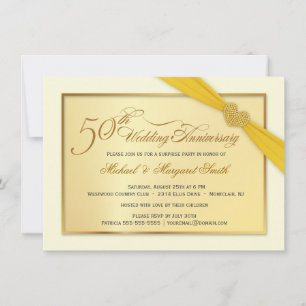 50th Golden Wedding Anniversary Invitations