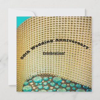 50th Golden Wedding Anniversary Party Invitation