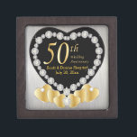 50th Golden Wedding Anniversary | Personalise Gift Box<br><div class="desc">50th Anniversary Keepsake Gift Box. ✔Note: Not all template areas need changed. 📌If you need further customisation, please click the "Click to Customise further" or "Customise or Edit Design"button and use our design tool to resize, rotate, change text colour, add text and so much more.⭐This Product is 100% Customisable. Graphics...</div>