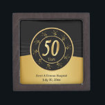 50th Golden Wedding Anniversary | Personalise Gift Box<br><div class="desc">50th Anniversary Keepsake Gift Box ready for you to personalise. 😀 If needed, you can remove the text and start fresh adding whatever text and font you like. 📌If you need further customisation, please click the "Click to Customise further" or "Customise or Edit Design" button and use our design tool...</div>