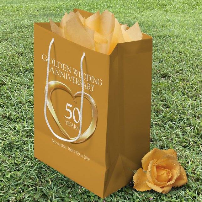50th golden wedding anniversary photo gift bag (Creator Uploaded)