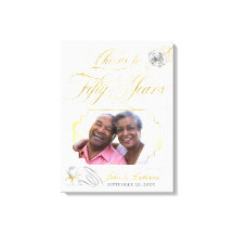 50th Golden Wedding Anniversary Photo Gold Roses