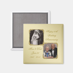 50th Golden Wedding Anniversary Photo Magnet