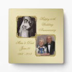 50th Golden Wedding Anniversary Photo Plaque
