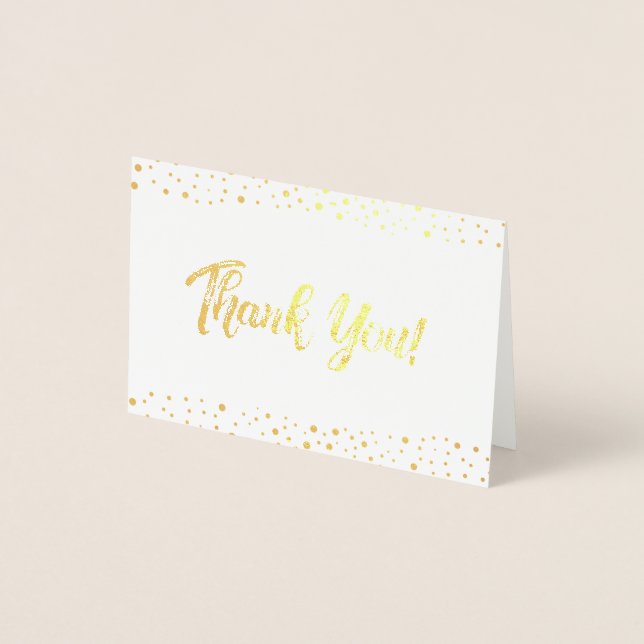 50th golden wedding anniversary thank you foil card (Front)