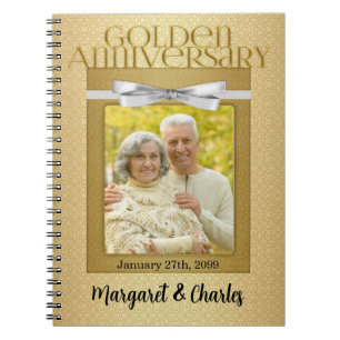 50th Golden Wedding Annivsersary Guest Spiral Notebook