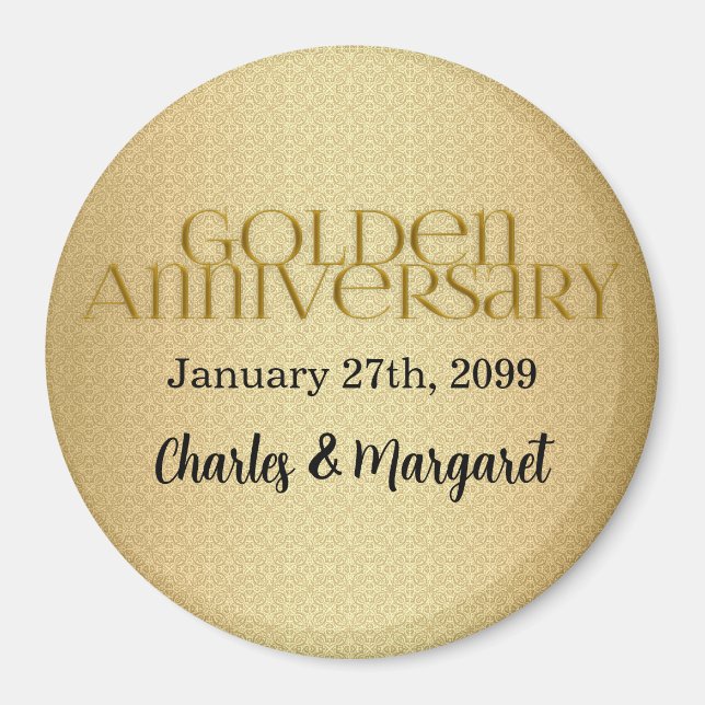 50th Golden Wedding Annivsersary Magnet (Front)