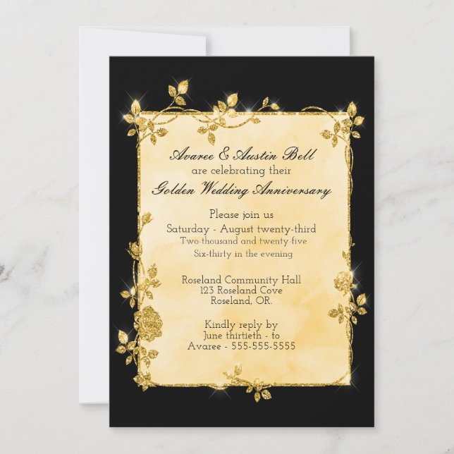 50th Golden Wedding Invitation (Front)