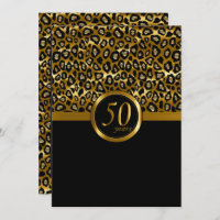 50th Golden Year Leopard Pattern Anniversary