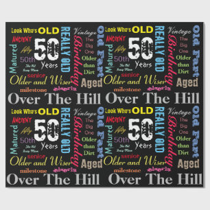 50th Happy Birthday in a Graffiti Style Wrapping Paper