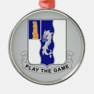 50th Infantry Regiment - Play The Game Metal Tree Decoration
