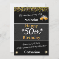 50th Mans Birthday Card vintage