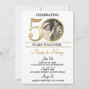 50th Milestone Anniversary Party Invitation
