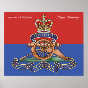 50th Missile Regiment RA Standard Poster