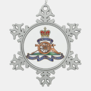 50th Missile Regiment Royal Artillery Christmas Snowflake Pewter Christmas Ornament